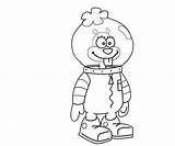 Sandy Cheeks Coloring Pages Character Coloringhome Popular sketch template