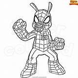 Supercolored Spidey Spiderman Appartenant Personnages Réinterprétation sketch template