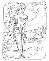 Mermaid Coloring Pages Printable H2o Adults Adult Kids Coloriage Water Elsa Just Add Book Print Colouring Mermaids Color Målarböcker Sheets sketch template