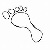 Outline Foot Clip Feet sketch template