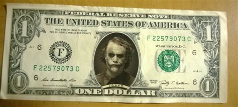 pin  aaron grimm   joker  dollar bill