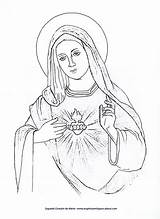 María Sagrado Corazon Jesus Aboutespanol Inmaculado Inmaculada Colorir sketch template