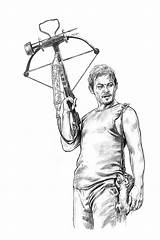 Daryl Dixon Walking Dead Coloring Jasonpal Pages Deviantart Drawings Eccc Twd Printable Rick Drawing Shows Tv Colouring Fan Norman Reedus sketch template