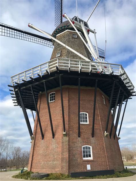 brick windmill   sunny day
