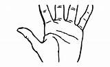 Hand Outline Clipart Clip Library Coloring sketch template