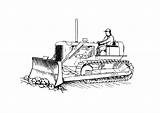 Bulldozer Coloring Road Worker Pages Large Edupics Printable sketch template