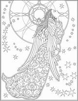 Dover Mandala Adults Erwachsene Engel Ausmalbilder Doverpublications Disney Drus Artigo sketch template