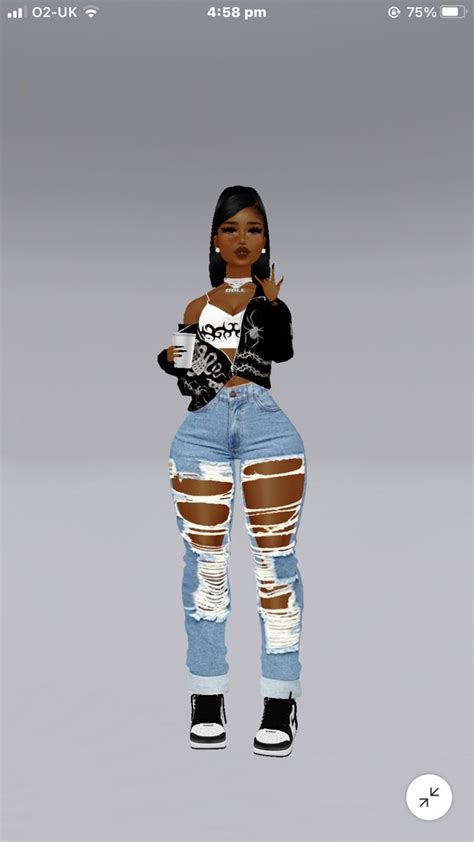 imvu aticybrat black girl cartoon baddie outfits casual virtual fashion