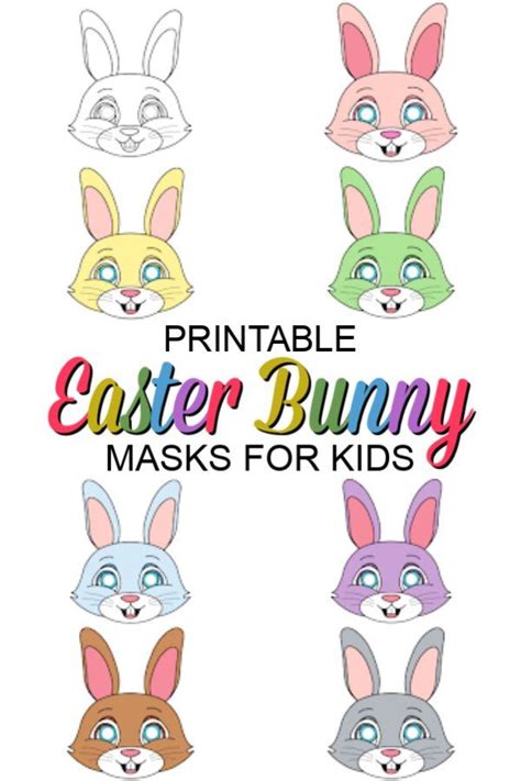 printable bunny mask template easter printables  easter