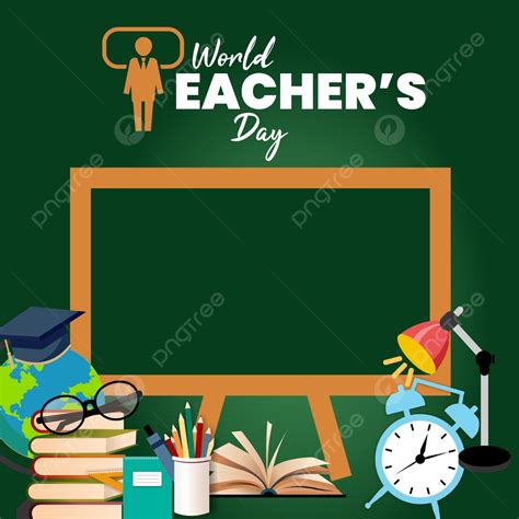 world teachers day  green board background design world teacher