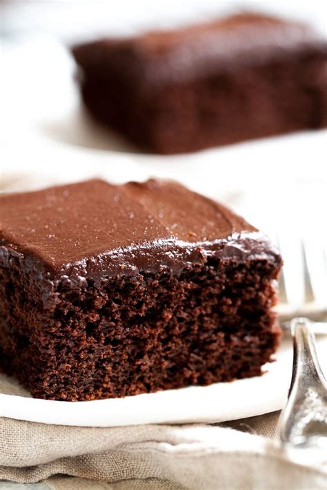 easy chocolate sheet cake running  spoons