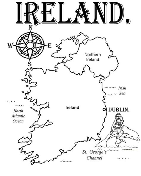 ireland map coloring page  print  color