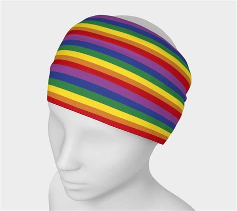 rainbow pride striped lgbtq headband lgbtq ts unisex etsy