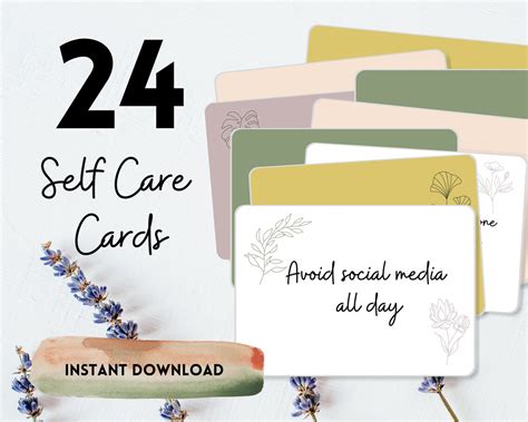 printable  care cards black  white  color muted pastel flowers
