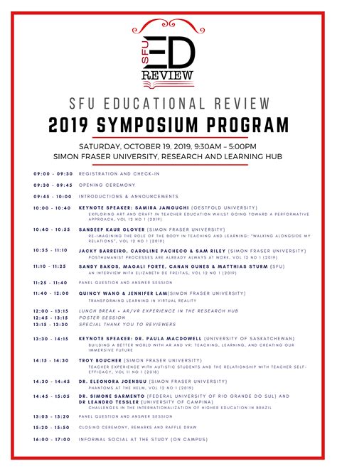 symposium sfu educational review