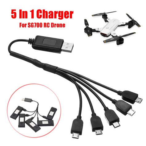 multi battery charger usb charging connector cable  sg rc drone plastic black