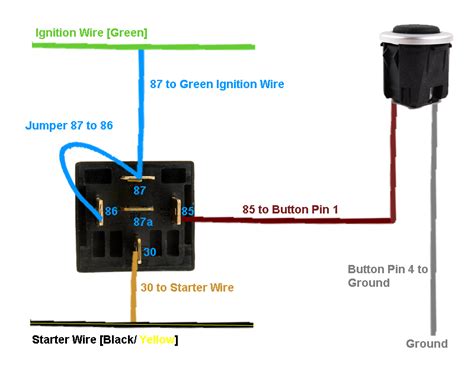 push button starter switch wiring diagram collection