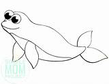 Whale Beluga Printable sketch template