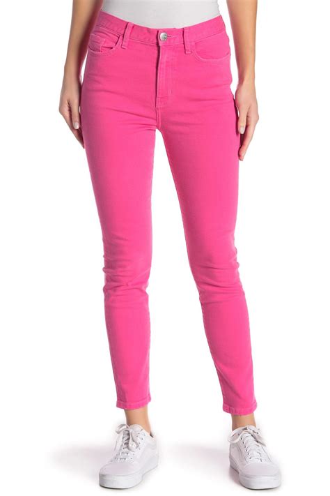 Current Elliott The Ultra High Waist Skinny Jeans In Pink Lyst