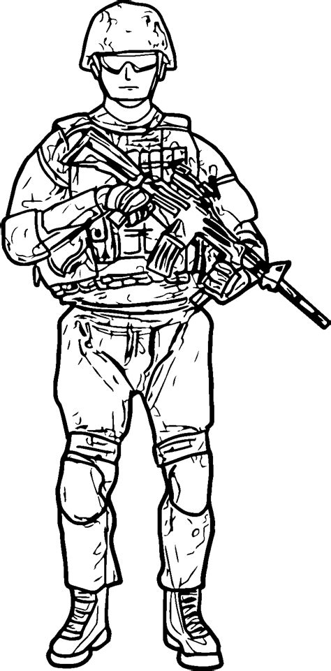 army soldier coloring sheet coloring pages
