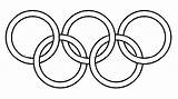 Olympic Rings Coloring Olympics Color Pages Ring Colouring Colour Flag Olympische Clipart Games Colors Craft Logo Printable Clip Print Spelen sketch template