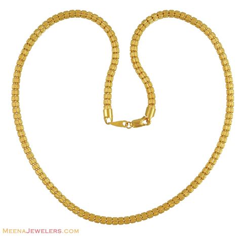 kt gold fancy chain chpl  mens yellow gold chain teamed design hook type