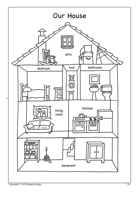 easy coloring  house  coloring pages