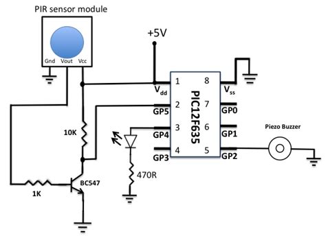 arduino motion sensing  pir pic microcontroller