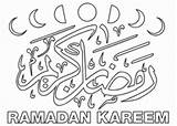 Gambar Mewarnai Ramadhan Puasa Kaligrafi Penuh Berkah sketch template