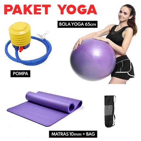techdoo paket yoga matras mm bola yoga cm tas yoga mat shopee indonesia