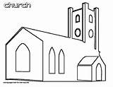 Church Coloring Pages Print Template Coloringtop sketch template