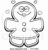 Arms Open Gingerbread Mascot Loving Woman Coloring Clipart Cartoon Thoman Cory Outlined Vector 2021 sketch template