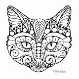 Intricate Pages Coloring Kids Cat Getcolorings sketch template