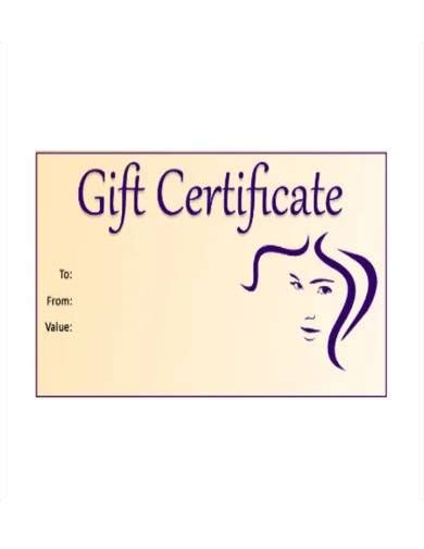 salon gift certificate samples  ms word psd ai