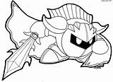 Kirby Coloring Pages Knight Meta Dark Printable Print Drawing Color Sheets Lineart Az Colouring Character Fox Deviantart Pokemon Kids Man sketch template