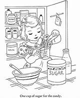 Coloring Pages Baking Kids Winter Food Color Colouring Print Sheets Printable Cookies Cook Activities Vintage Indoor Cooking Christmas Activity Honkingdonkey sketch template