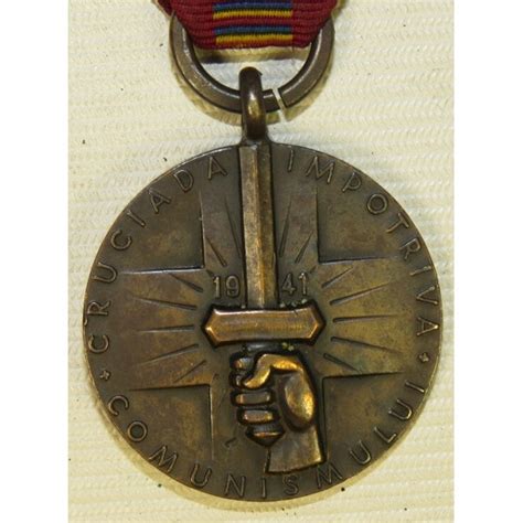 ww romanian medal   crusade  communism  medalia crusiada impotriva