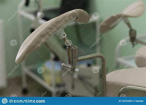 Close Up Gynecological Chair In The Gynecologist`s Office