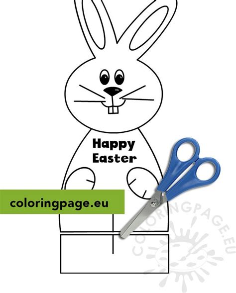 paper easter bunny template coloring page