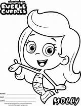 Bubble Guppies Coloring Pages Molly Print Printable Gil Colouring Click Popular Coloringhome sketch template