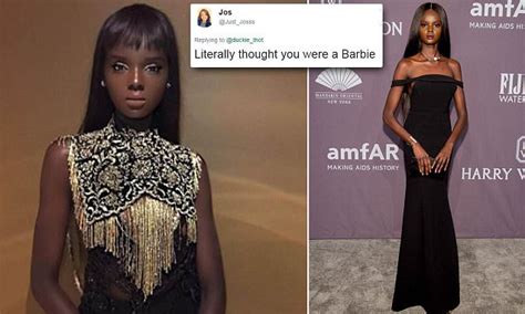 twitter users confuse model duckie thot with a doll