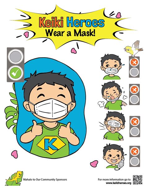 wear  mask  color poster keiki heroes