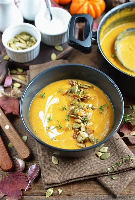creamy pumpkin  lentil soup recipe cookme recipes