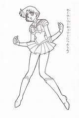 Mercury Sailor Mizuno Moon Coloring Senshi Ami Zerochan Line Anime Bishoujo Tiara Scanned Scan Self Request Artist Uniform sketch template