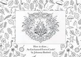Forest Enchanted Coloring Draw Adult Book Books Colouring Choose Board Magical Drawing sketch template