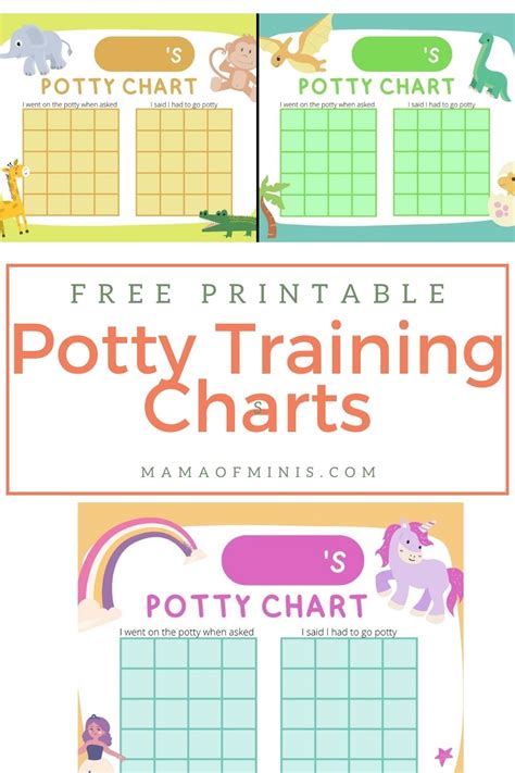 printable potty training chart  toddlers printable templates