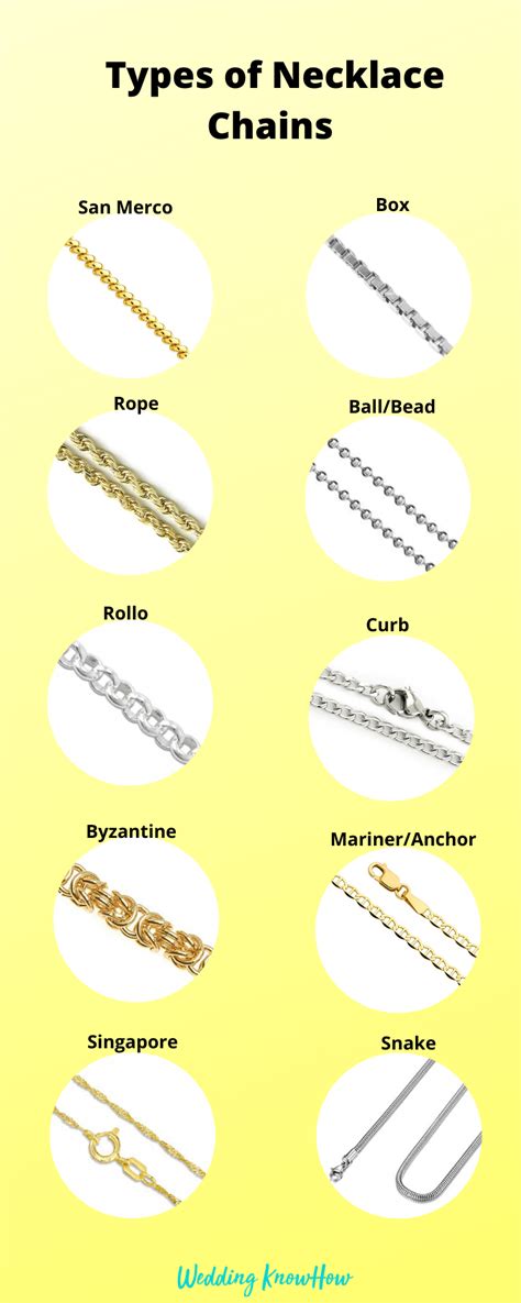 top  types  necklace chains  pictures wedding knowhow