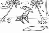 Beach Coloring Pages Summer Kids Printable Waves Color Print Relaxing Watching Pdfs sketch template