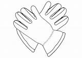 Guantes Gants Guanti Colorare Handschuhe Handschoenen Ausmalbilder Malvorlage Unos Gant Vetement Disegni Grote sketch template