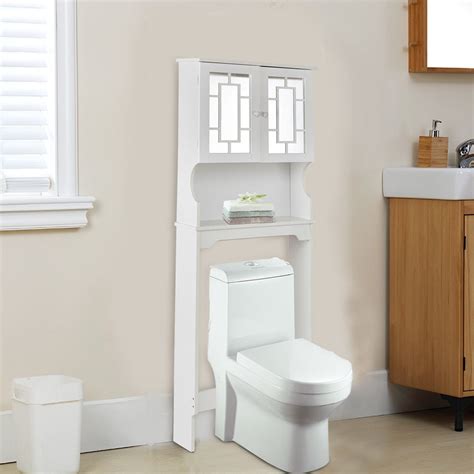 bathroom  toilet space saver storage cabinet shelf  choice products